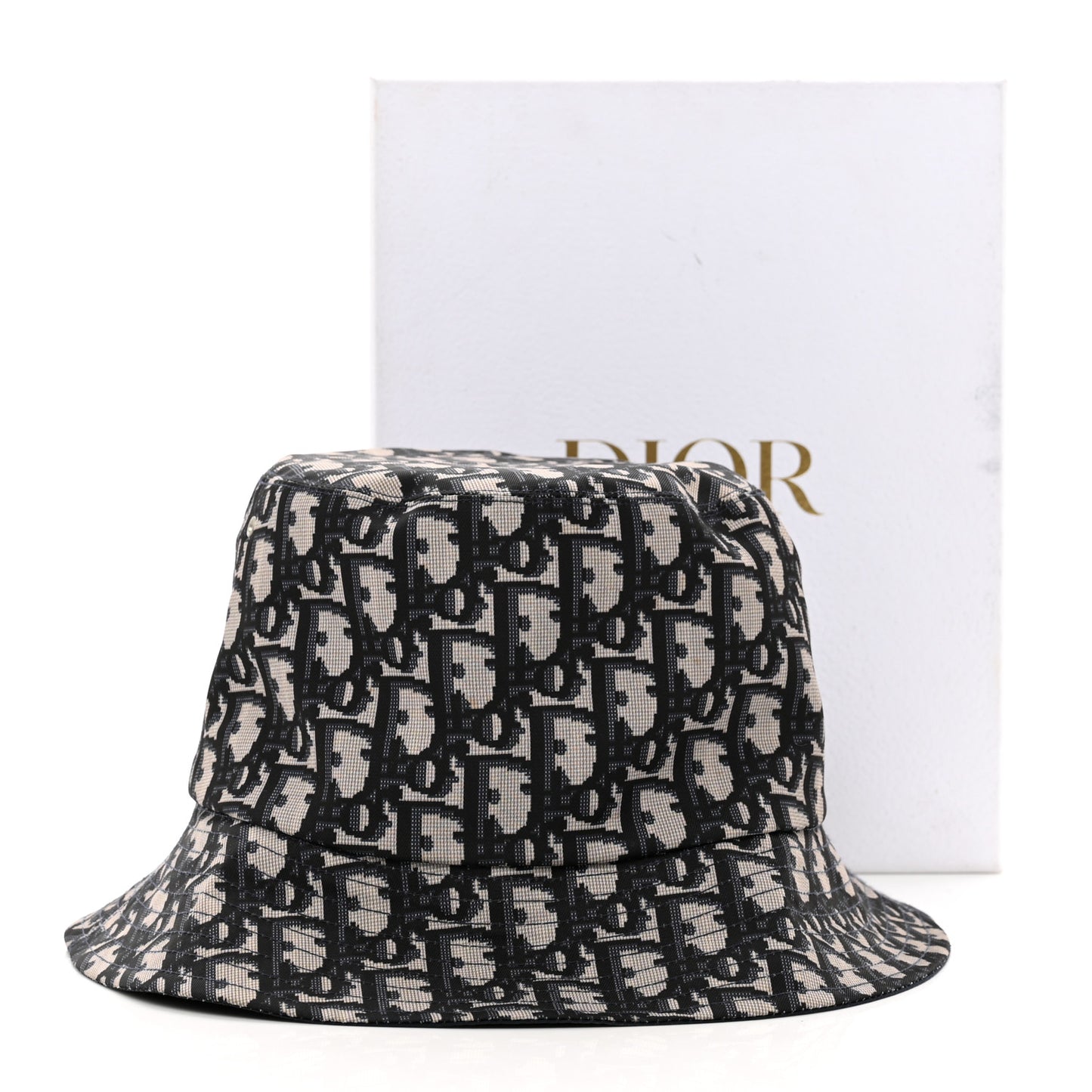Oblique Jacquard Bucket Hat Blue