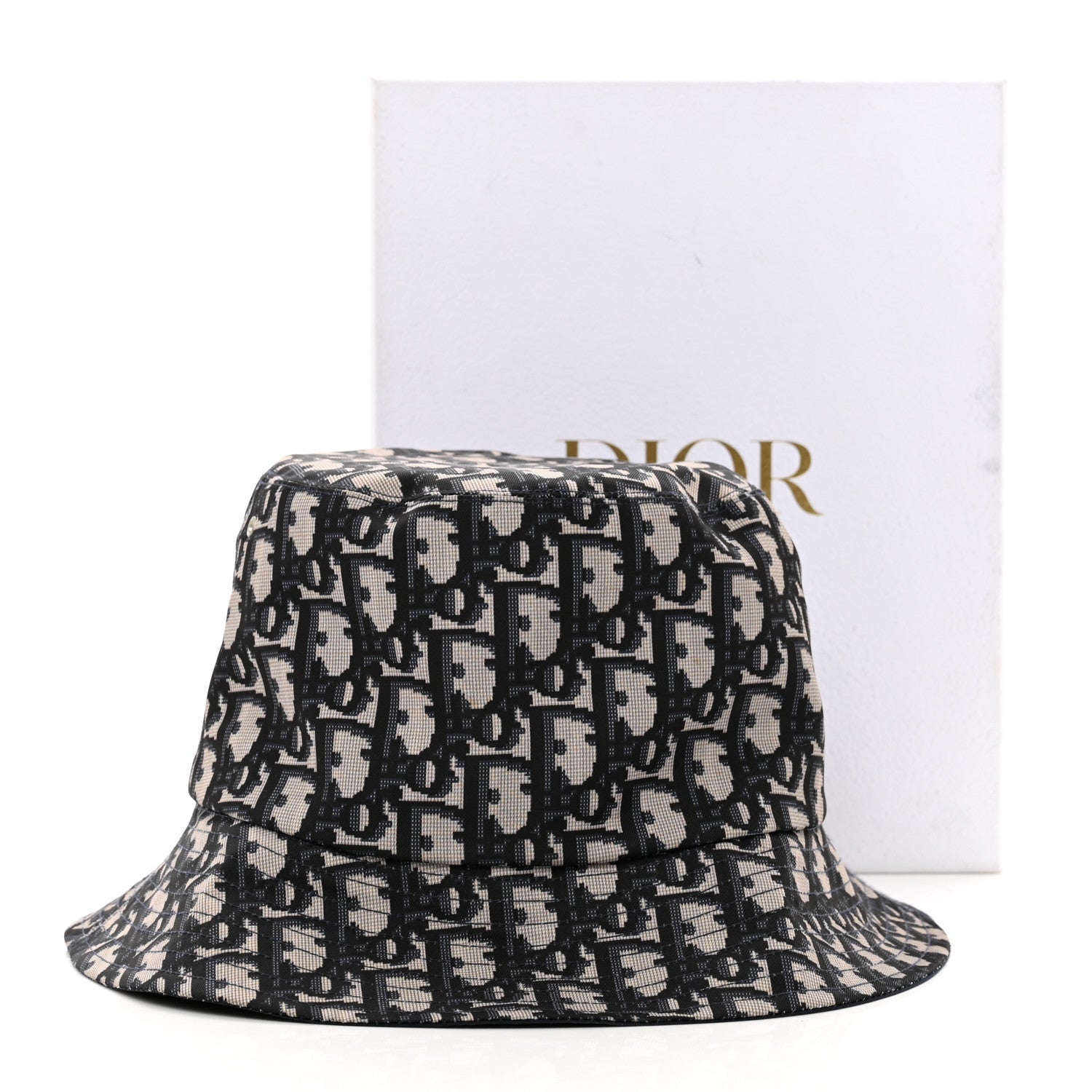 Christian Dior Oblique Jacquard Bucket Hat Blue 10 of 10