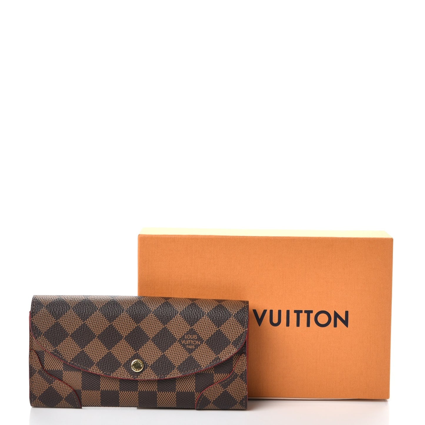 Damier Ebene Caissa Wallet Cherry