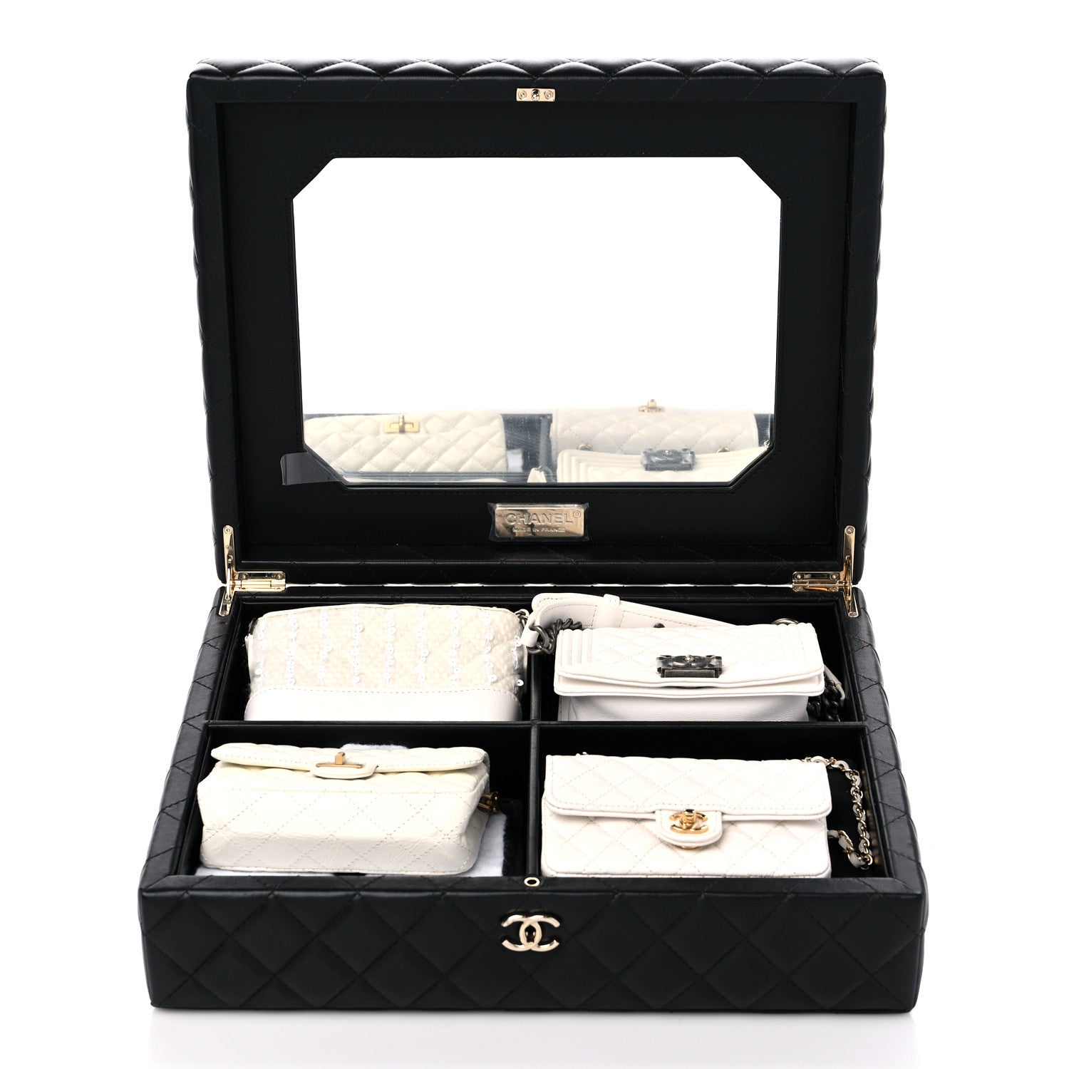Chanel Lambskin Calfskin Tweed Success Story Set of 4 Minis Bags White 4 of 44