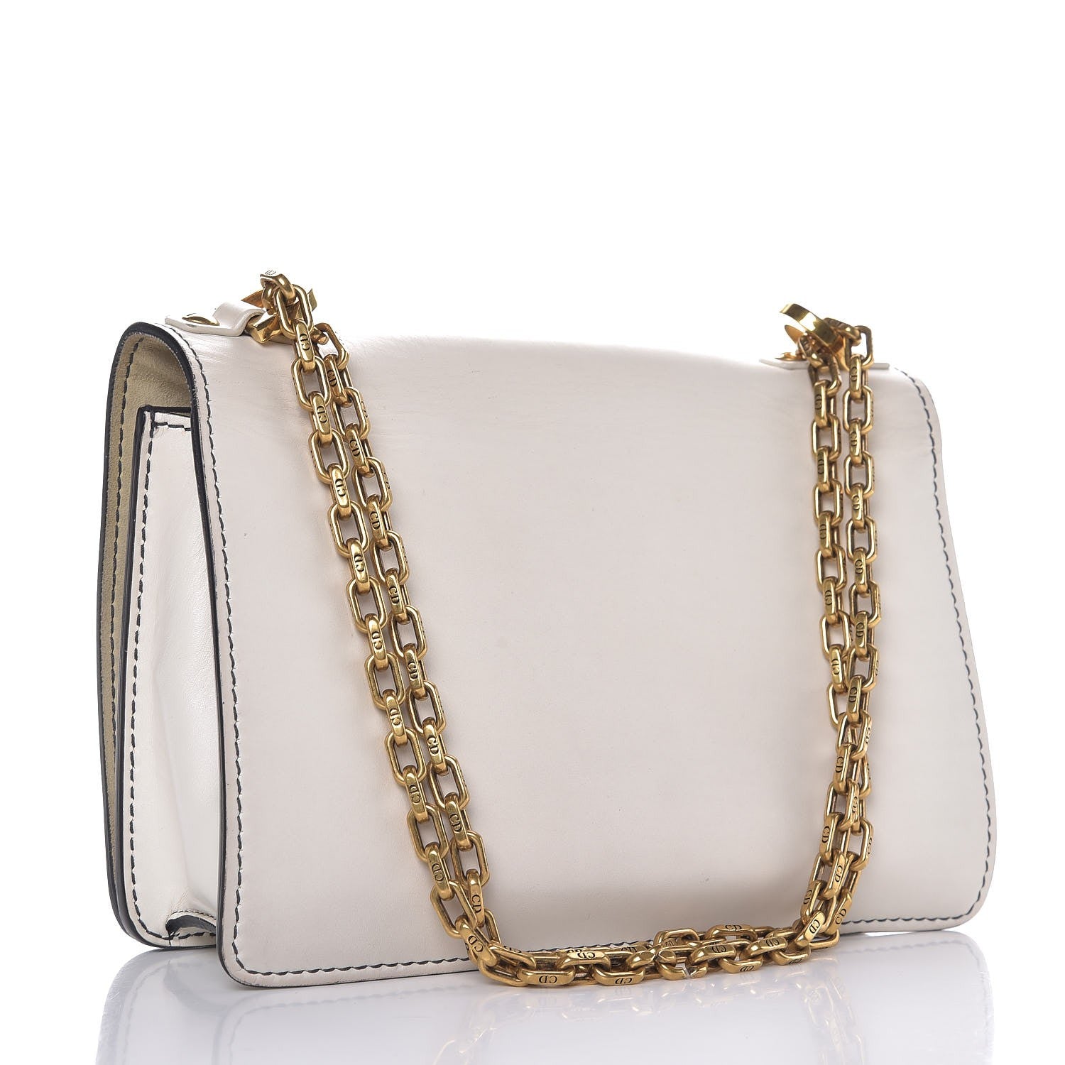 Christian Dior Calfskin J'Adior Chain Flap Bag Off White 3 of 9