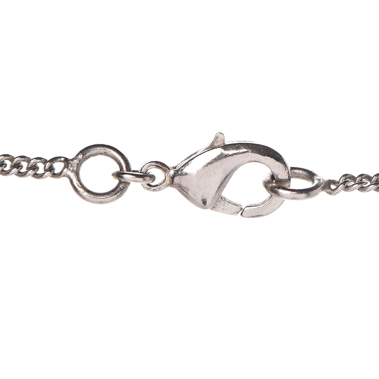 Baguette Crystal CC Necklace Silver