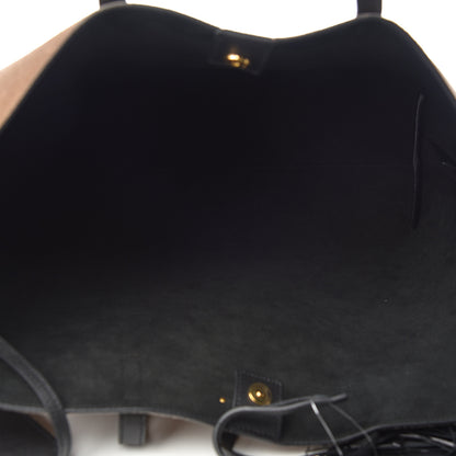 Saint Laurent Suede East West Shopping Tote Beige Black 6 of 10