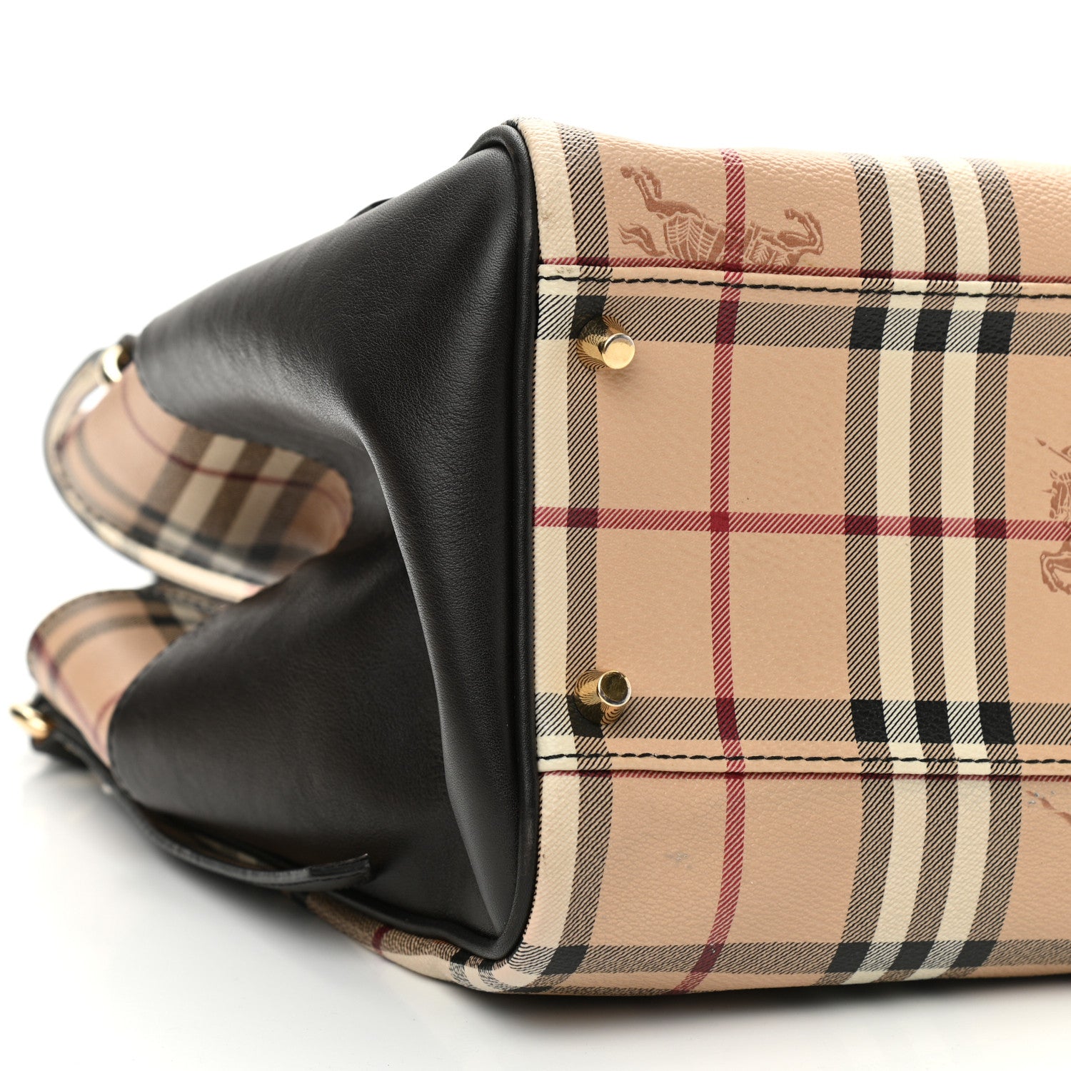 Burberry Haymarket Check Small Canterbury Tote Chocolate 9 of 11