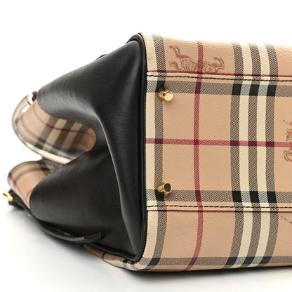 Burberry Haymarket Check Small Canterbury Tote Chocolate 9 of 11