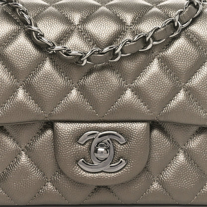 Chanel Iridescent Caviar Quilted Mini Rectangular Flap Bronze 8 of 10