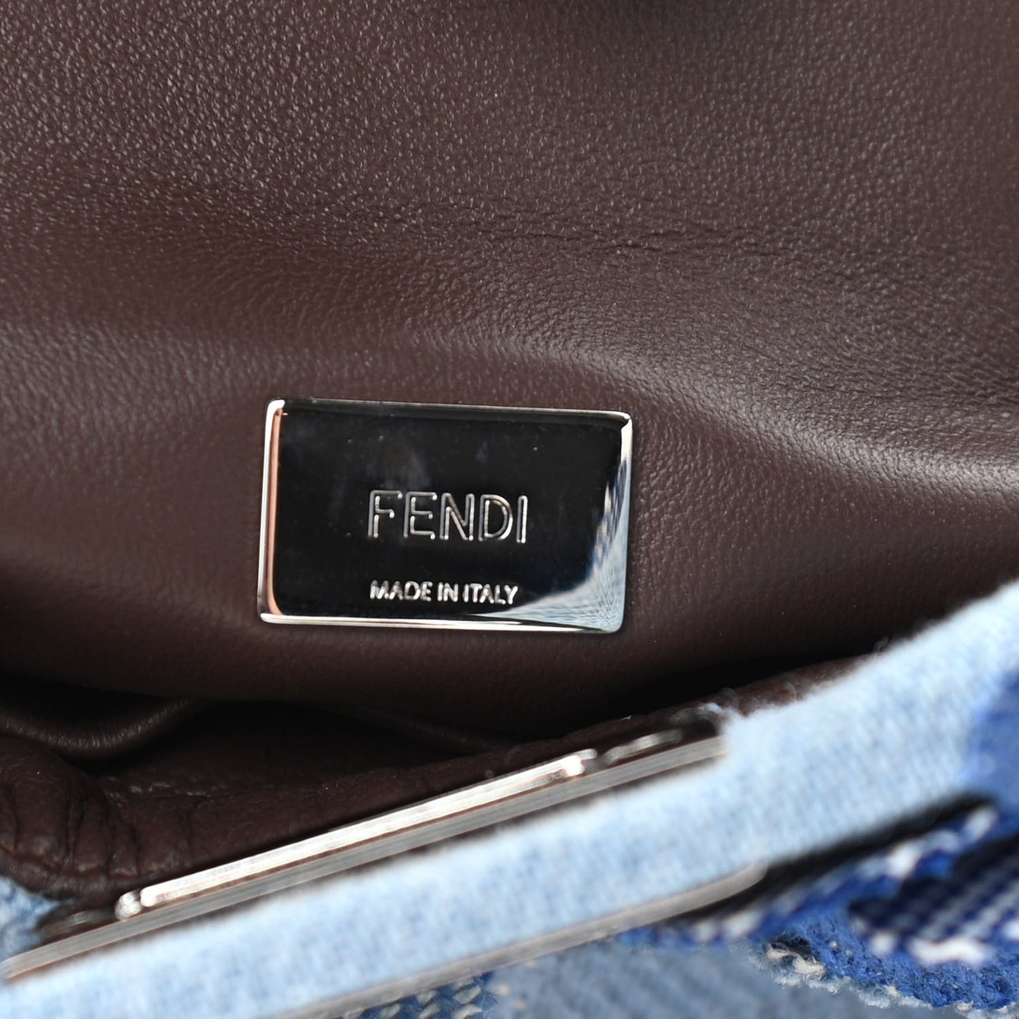 Denim Flowers Micro Peekaboo Iconic Satchel Blue