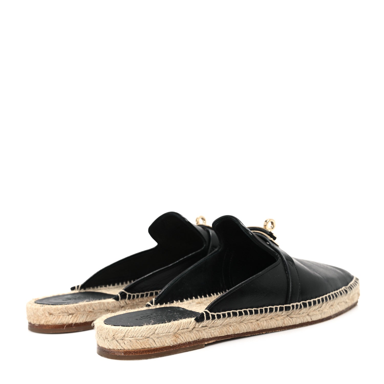 Hermes Goatskin Feria Espadrille 41 Black 5 of 10