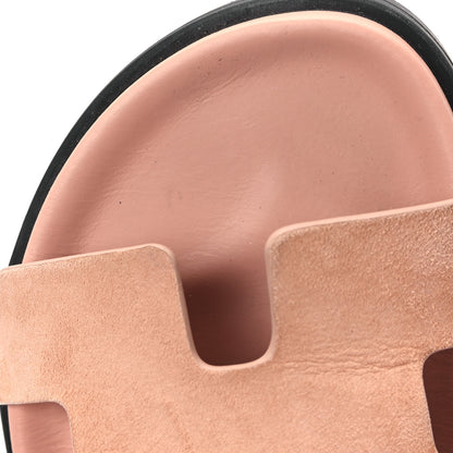 Hermes Suede Goatskin Womens Chypre Sandals 40.5 Nude 11 of 12
