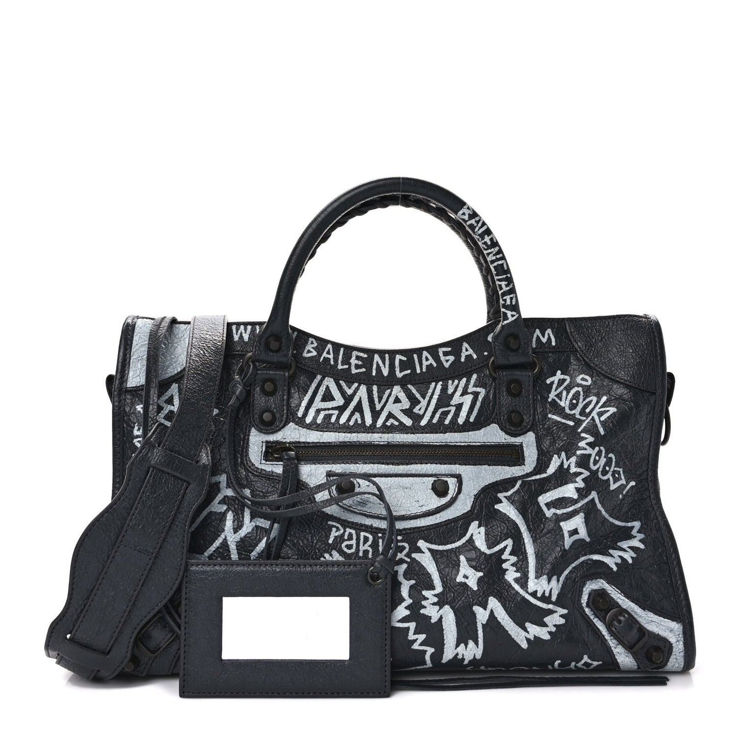 Agneau Arena Graffiti All Over Classic Hardware City Gris Fossile White