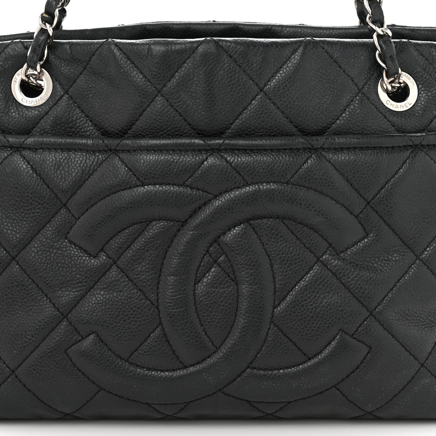 Caviar Quilted CC Timeless Soft Tote Black