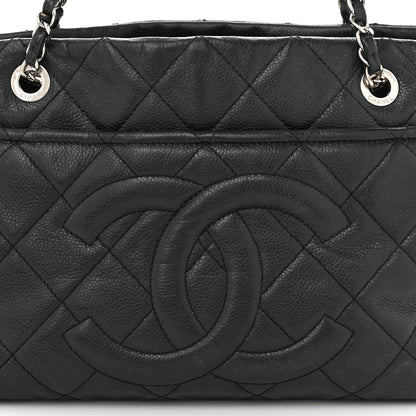 Chanel Caviar Quilted CC Timeless Soft Tote Black 10 of 13