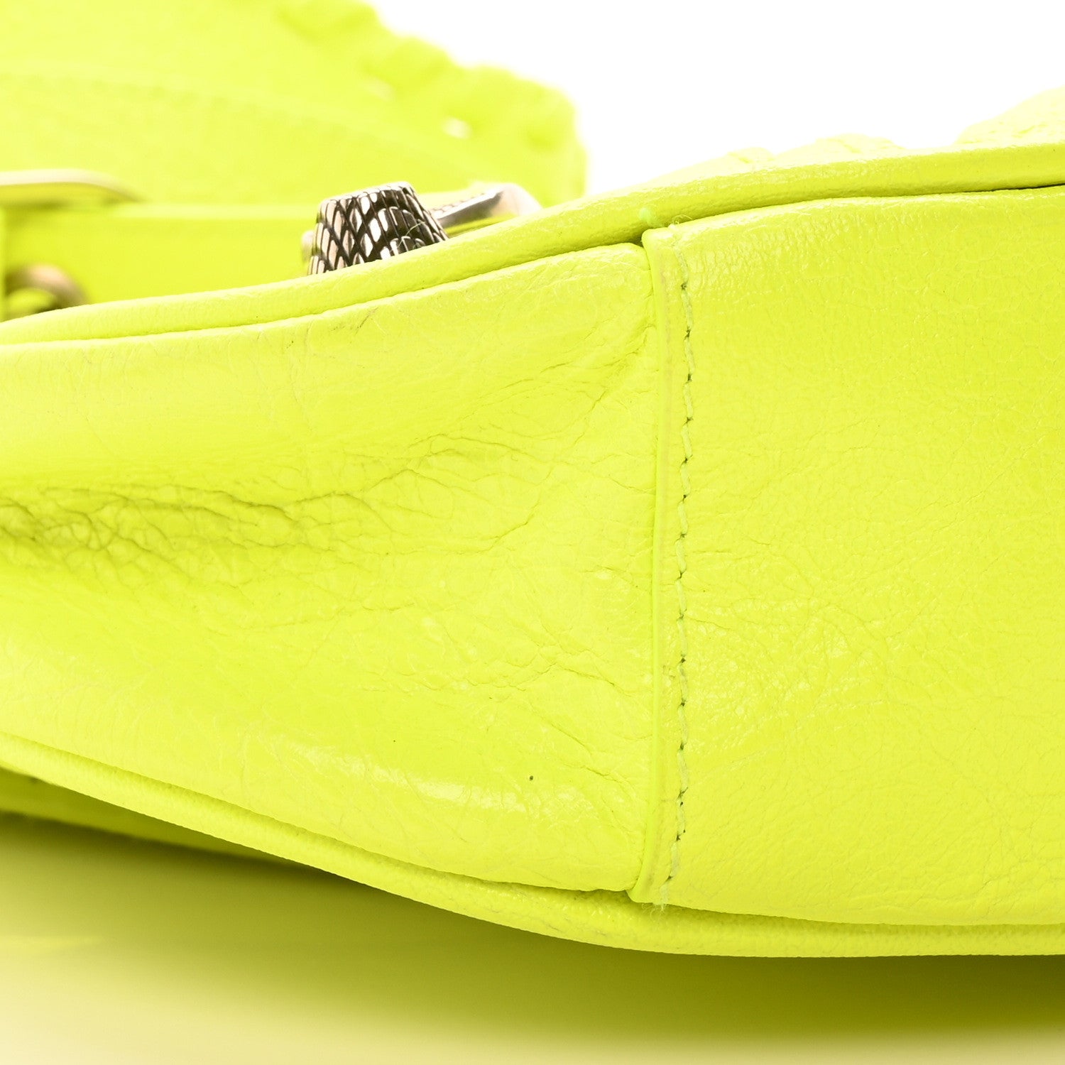 Balenciaga Agneau Arena Le Cagole Shoulder Bag XS Fluo Yellow 11 of 12