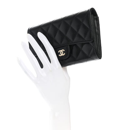 Chanel Caviar Quilted Medium Flap Wallet Black 2 of 9