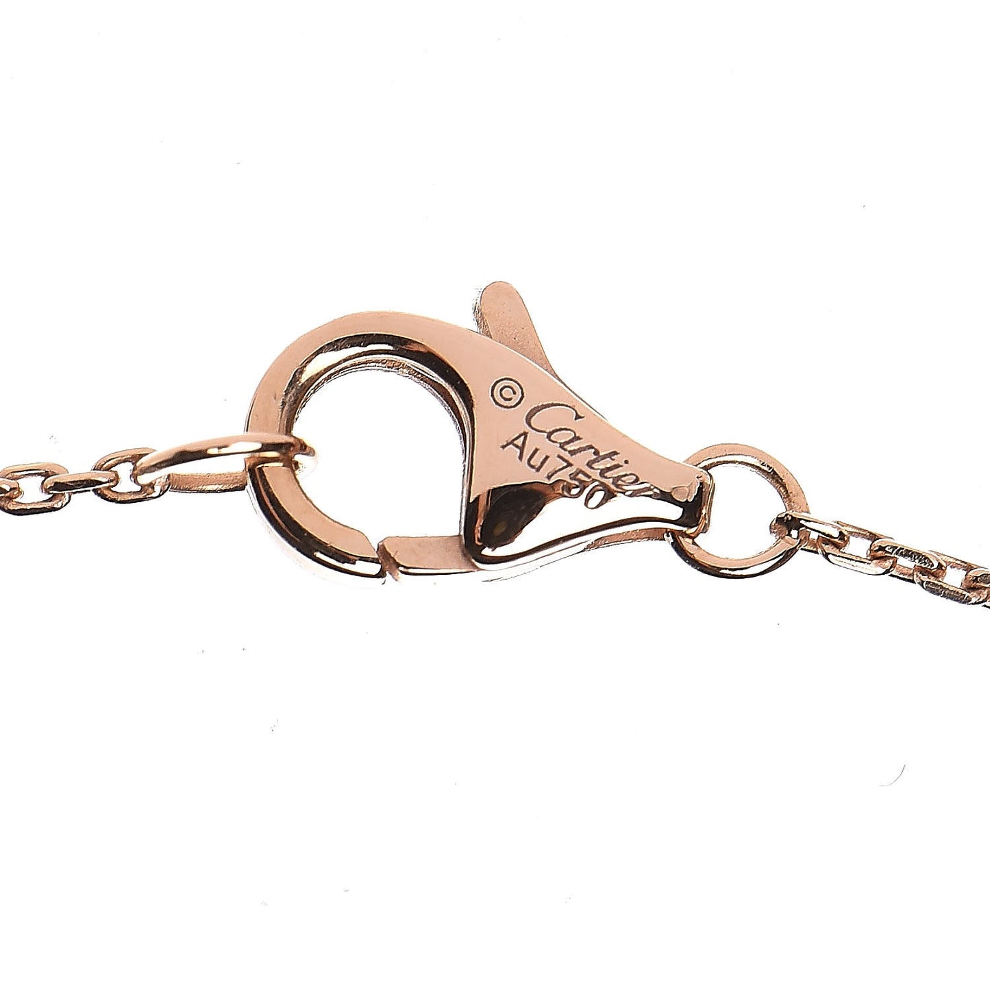 18K Pink Gold Diamond Black Onyx XS Amulette de Cartier Pendant Necklace