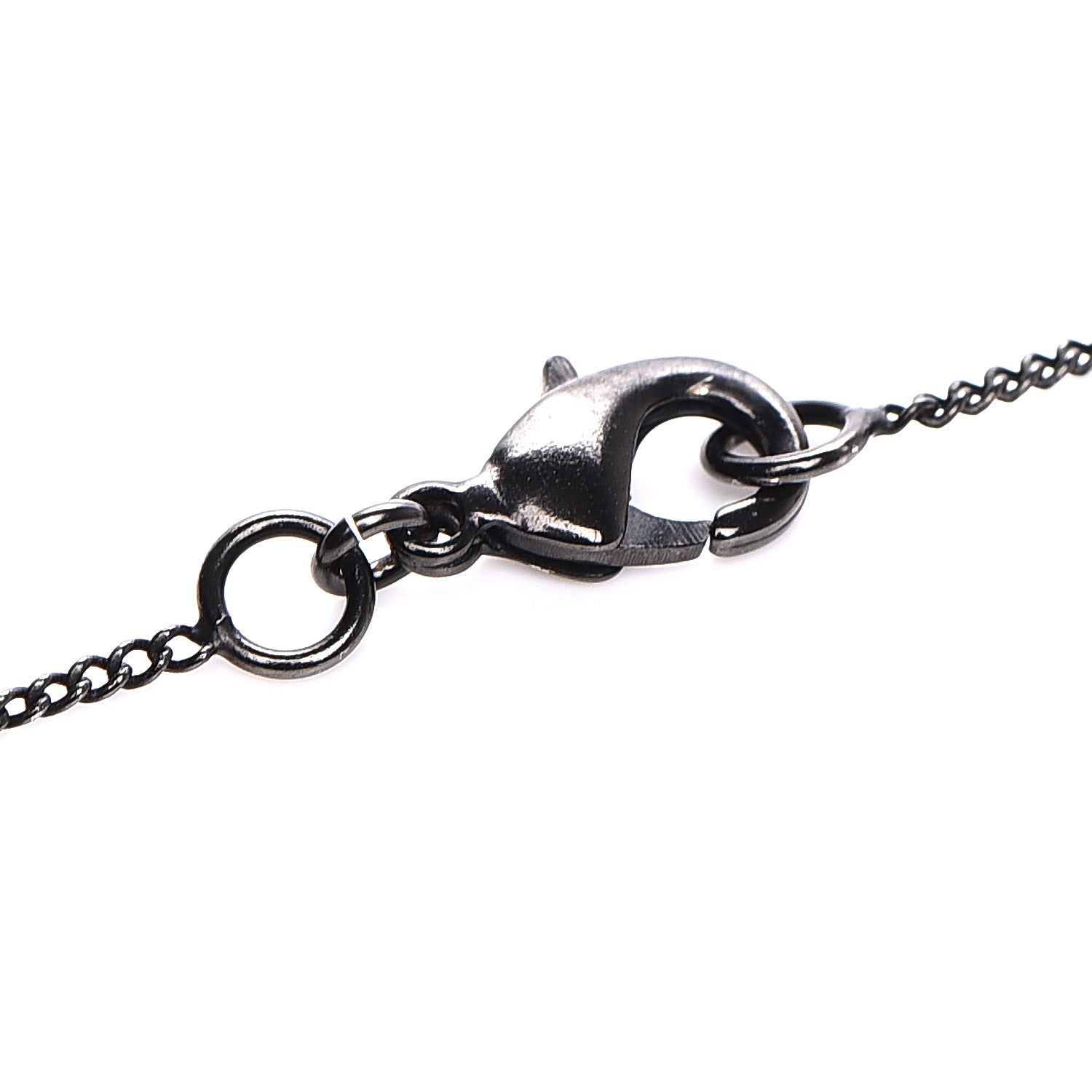 Chanel Ruthenium Baguette Crystal CC Necklace Black 7 of 7