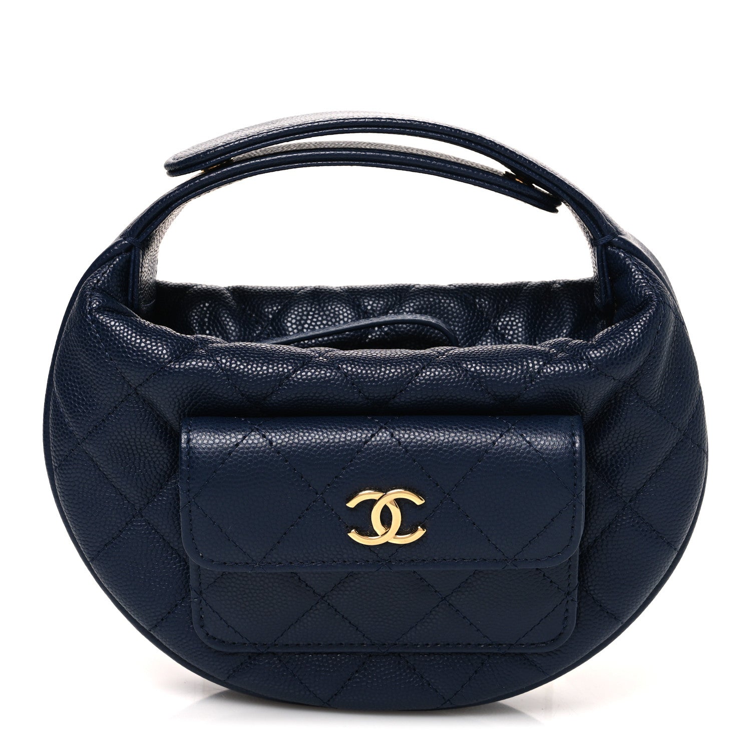 Chanel Caviar Quilted Polly Pocket Pouch Hobo Navy 1 of 11