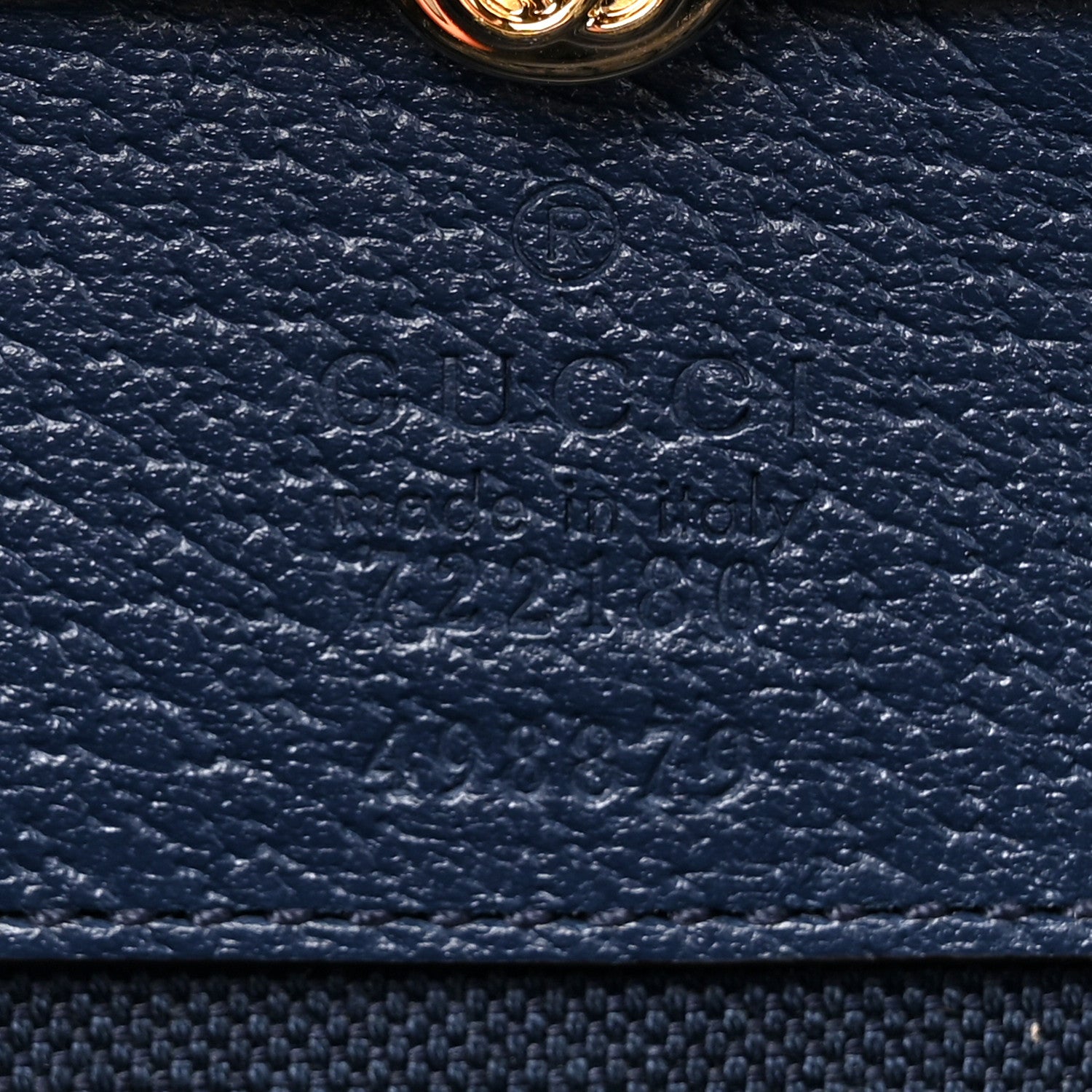 Gucci Chenille Textured Dollar Calfskin Print Savoy Top Handle Beauty Case Blue Multicolor 6 of 9