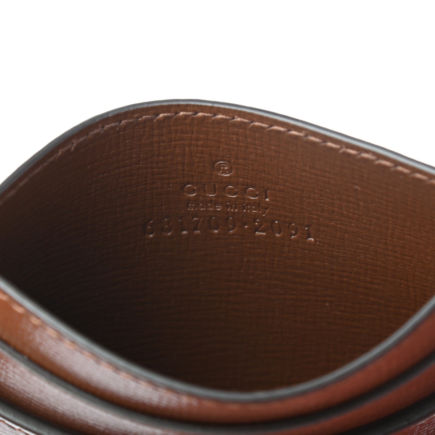 Balenciaga X GUCCI GG Monogram Azalea Calfskin Neo Classic Card Holder Beige Ebony Brown Sugar 6 of 7