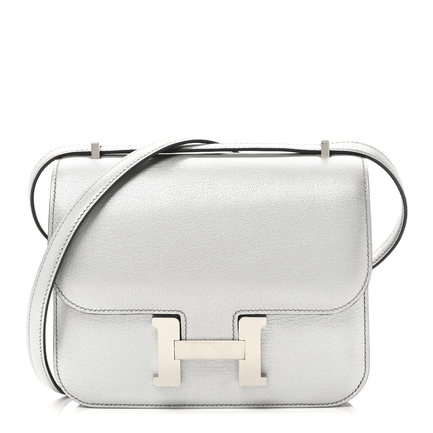 Hermes Metallic Chevre Chamkilight Constance 18 Argent 1 of 12