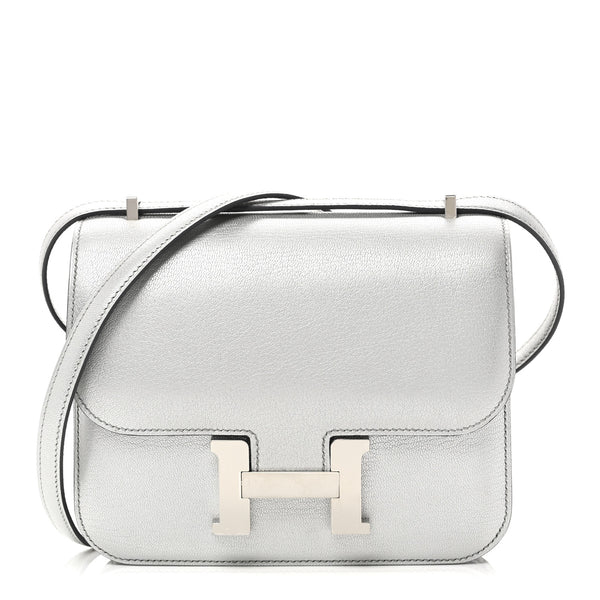 Hermes Metallic Chevre Chamkilight Constance 18 Argent 1851596