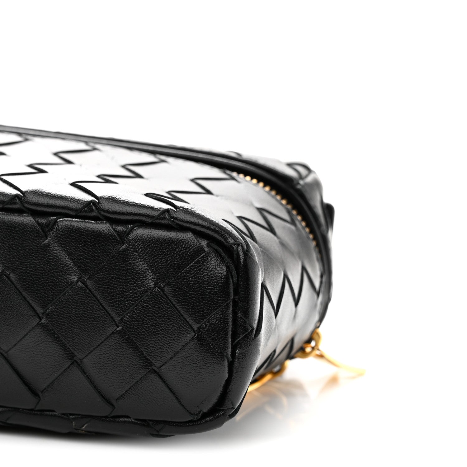 Bottega Veneta Calfskin Intrecciato Bang Bang Vanity Case Black 9 of 9
