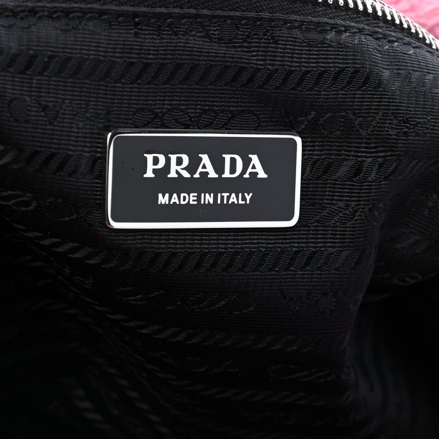 Prada Terry Cloth Tote Bag Petalo Black 7 of 9