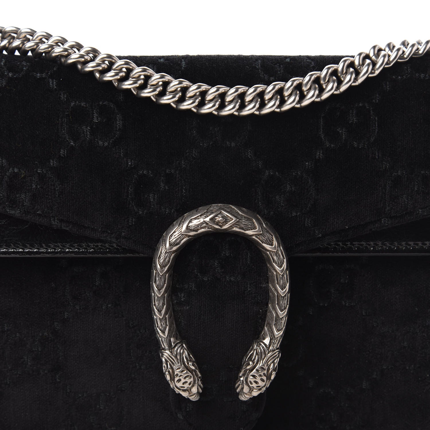 Gucci Velvet GG Monogram Small Dionysus Shoulder Bag Black 11 of 11