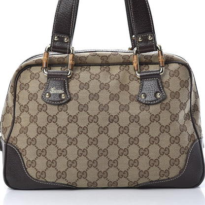 Gucci Monogram Bamboo Boston Dark Brown 8 of 13