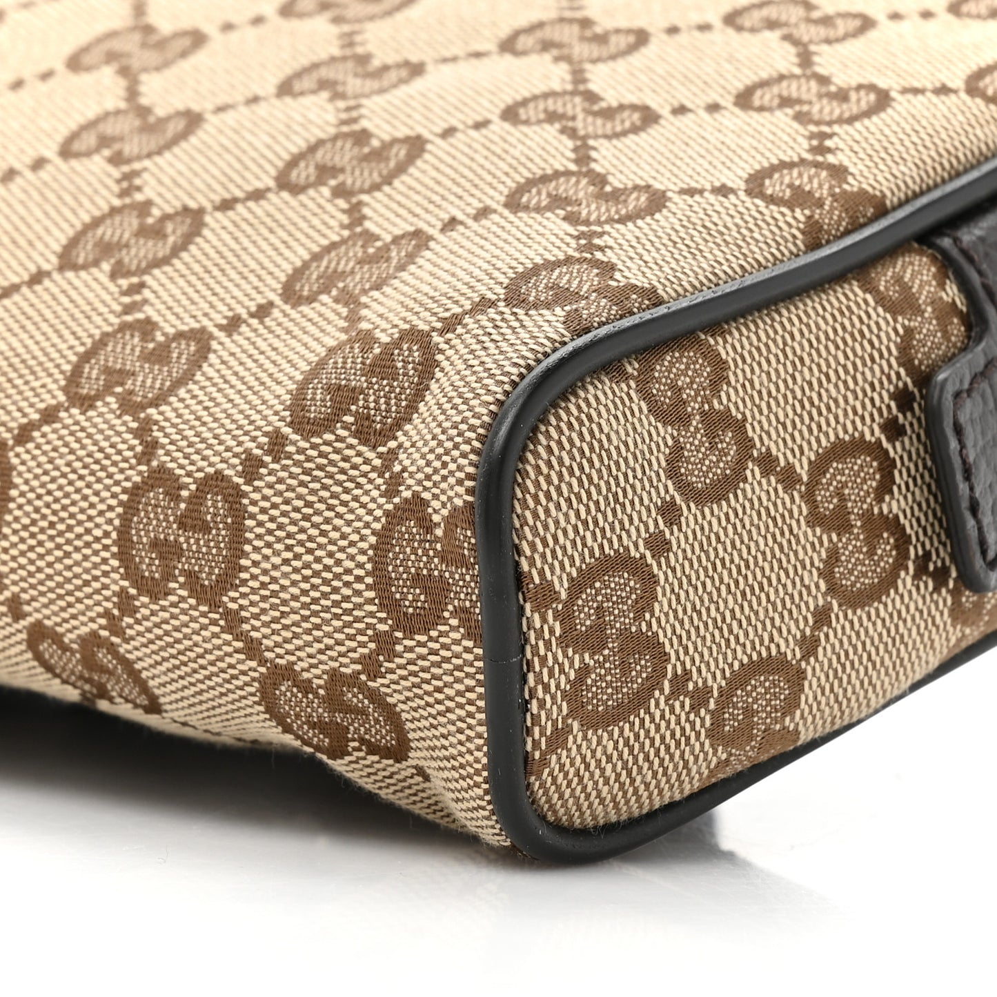 Monogram Dollar Calfskin Belt Bag Beige Ebony Testa di Moro Marrone Scuro