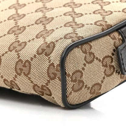 Gucci Monogram Dollar Calfskin Belt Bag Beige Ebony Testa di Moro Marrone Scuro 8 of 9
