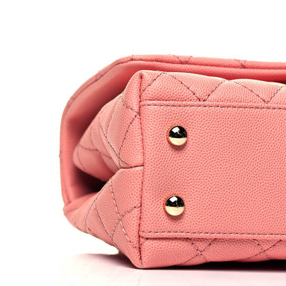 Chanel Caviar Quilted Mini Coco Handle Flap Pink 5 of 9
