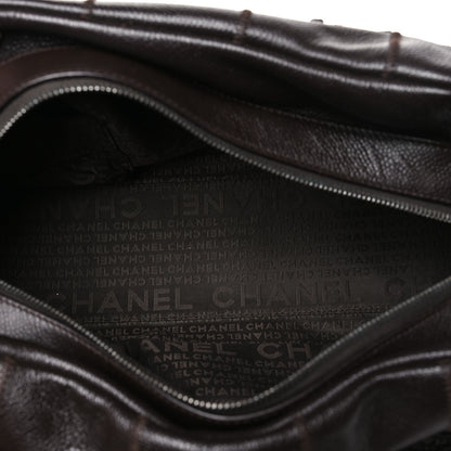 Chanel Caviar Square Stitched Tote Dark Brown 5 of 12