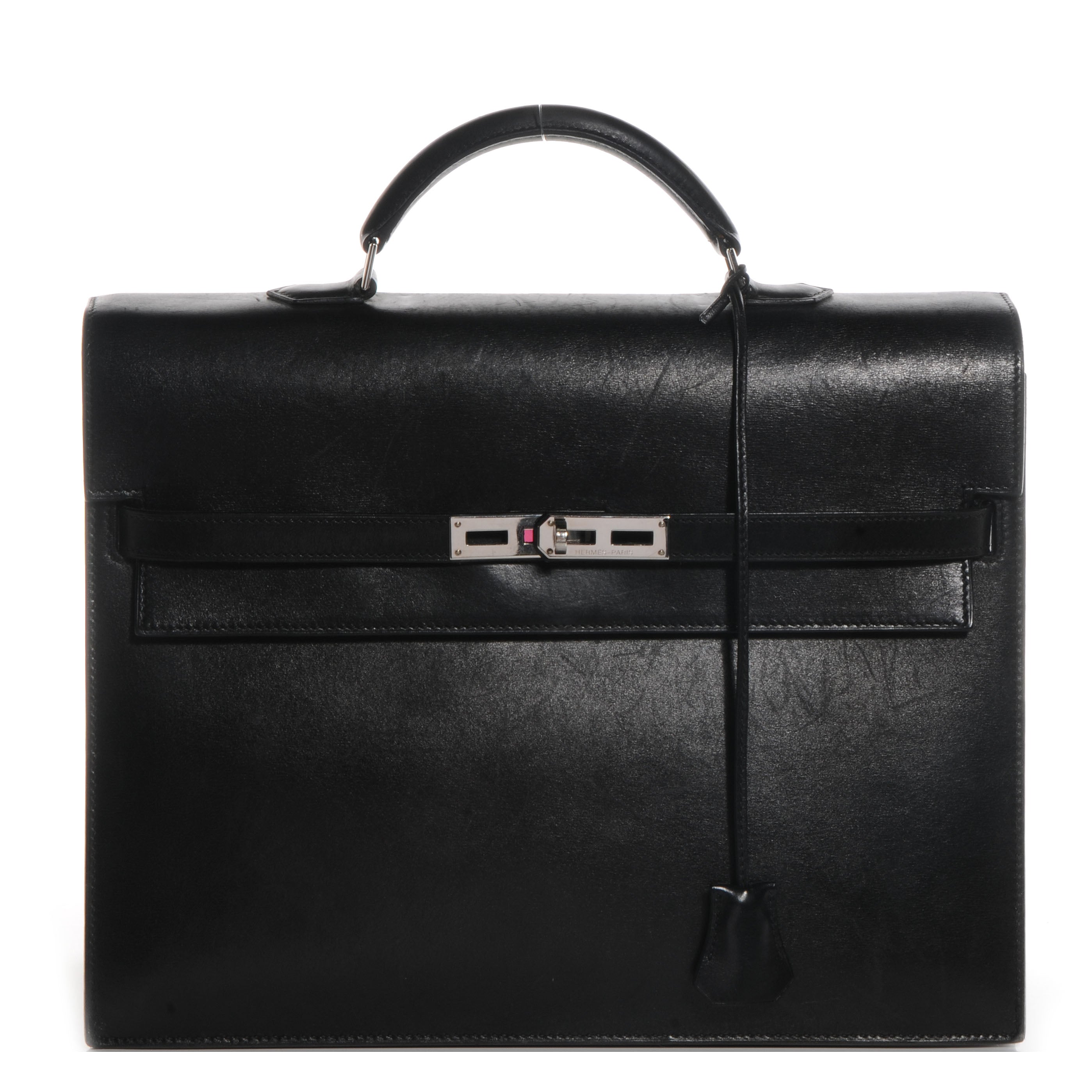Hermes Box Kelly Depeche 34 Black 65215 – FASHIONPHILE