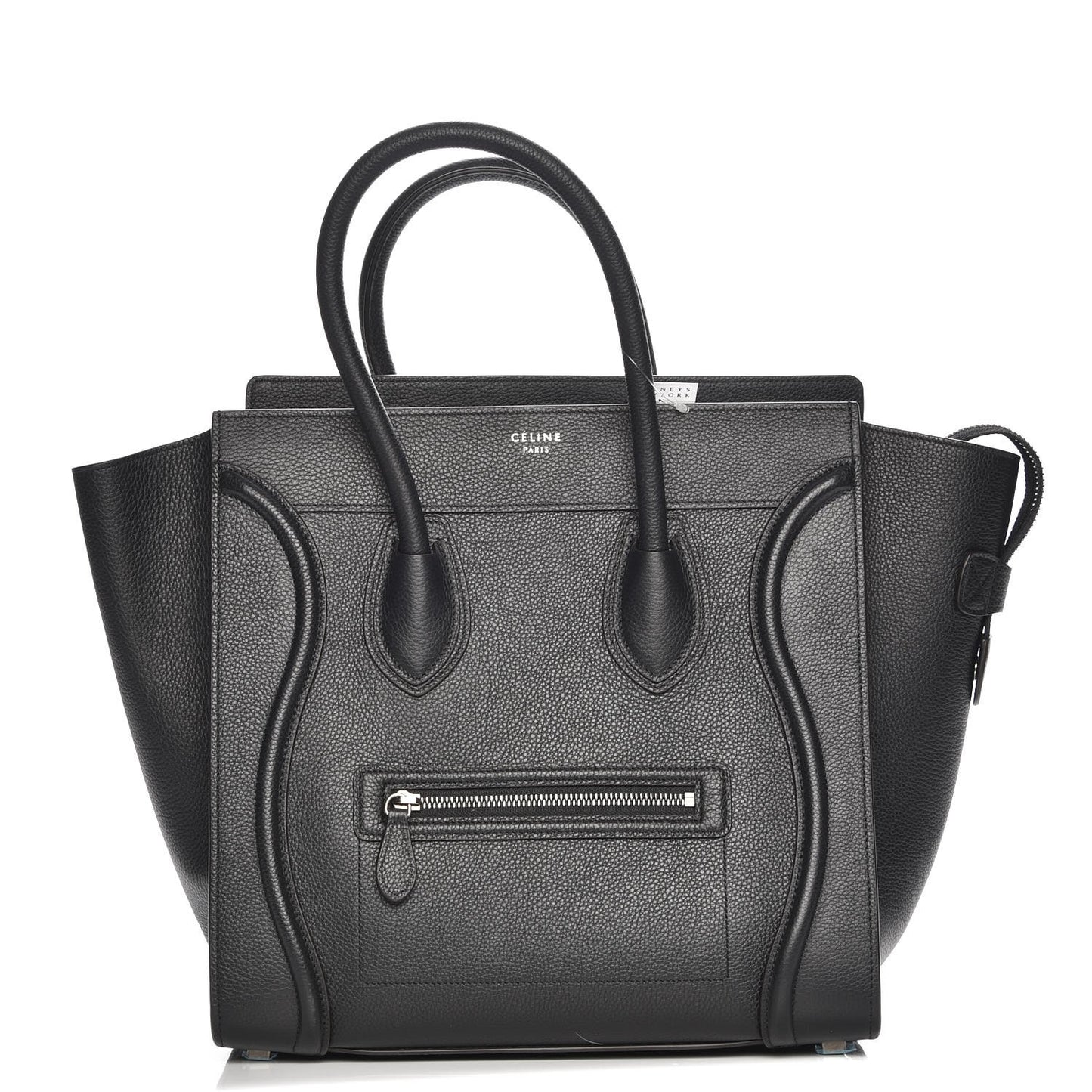 Drummed Calfskin Mini Luggage Black