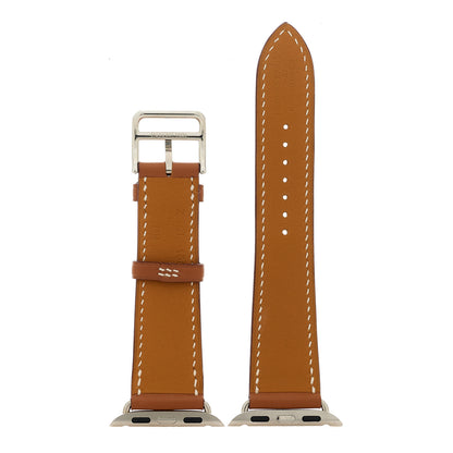 Hermes Barenia 42mm Apple Watch Single Tour Band Fauve 3 of 5