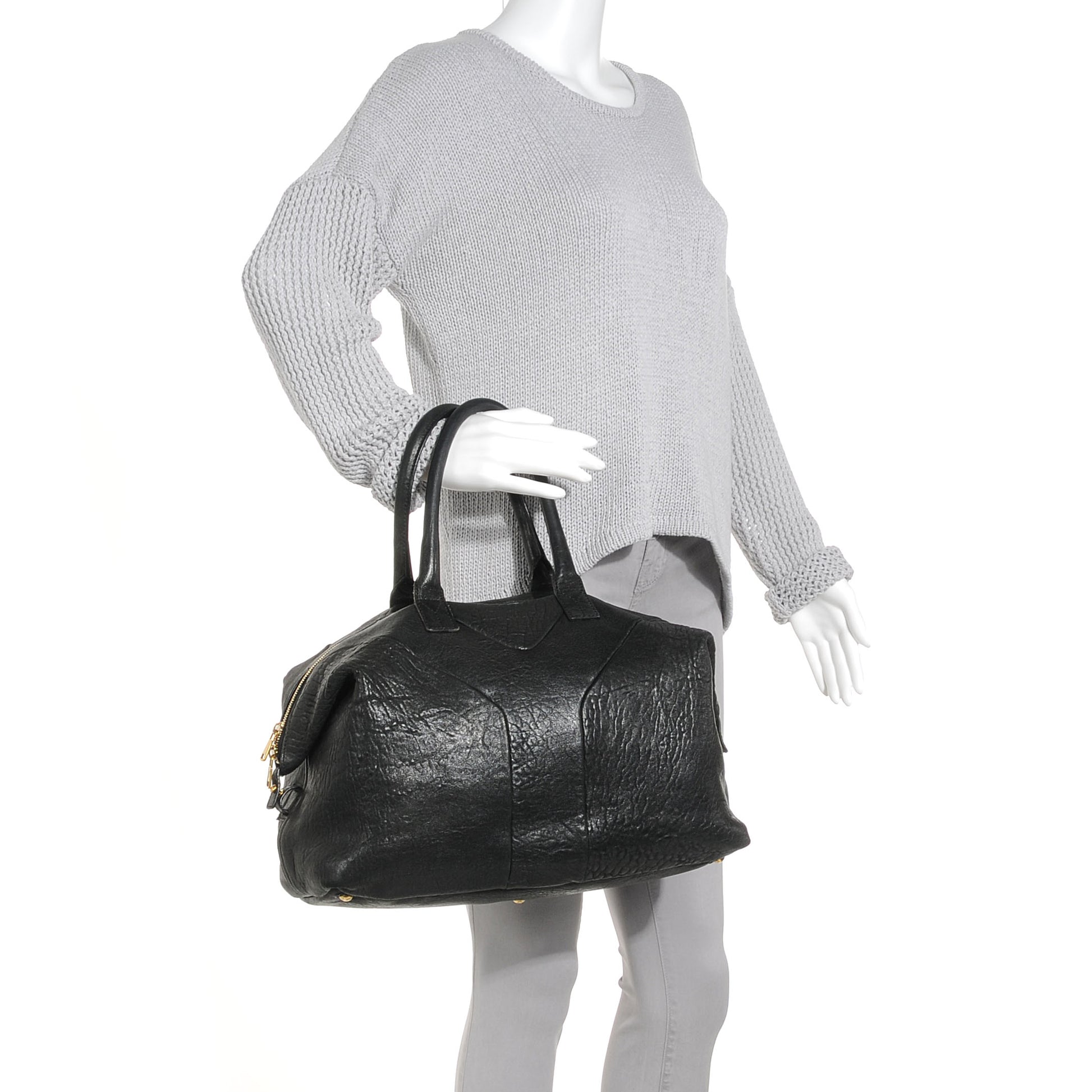 Saint Laurent Coated Lambskin Easy Sac Black 2 of 7
