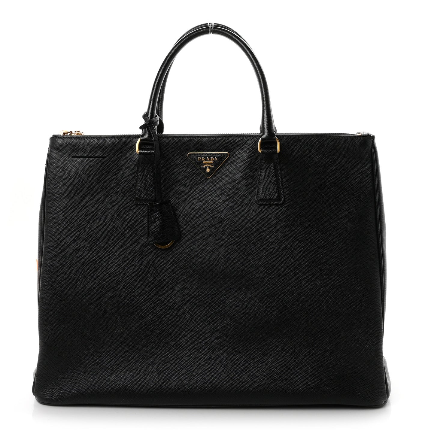 Saffiano Lux Extra Large Galleria Double Zip Tote Black