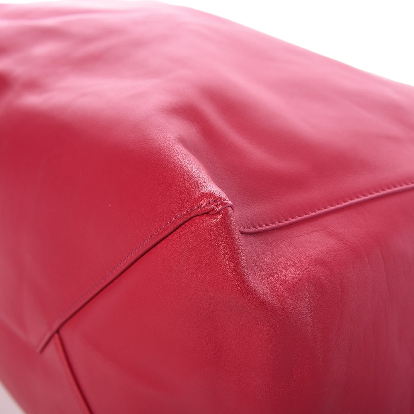 Lambskin Horizontal Cabas Fuchsia