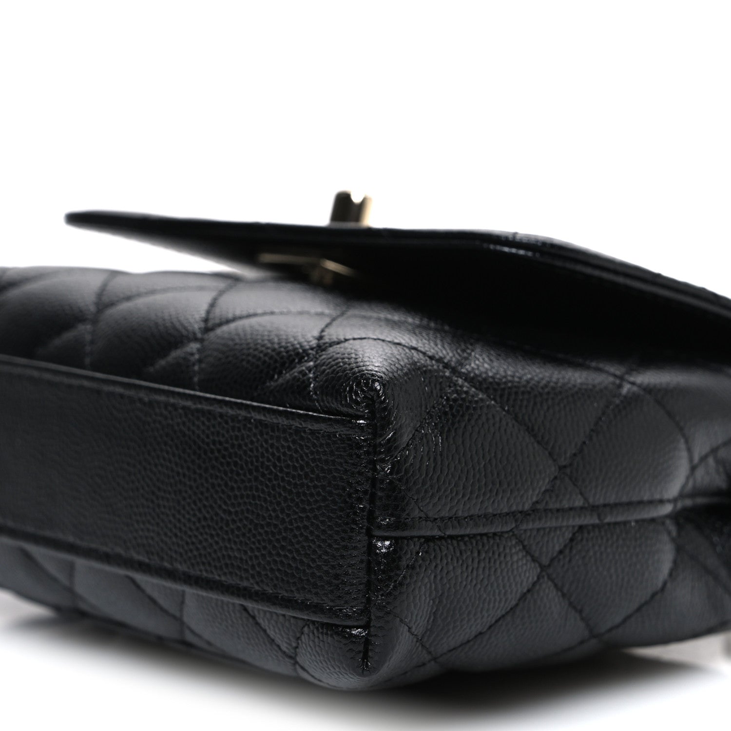 Chanel Caviar Quilted Coco Handle Clutch With Chain Black 10 of 10