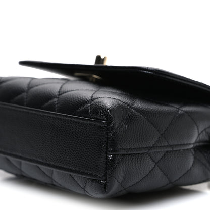 Chanel Caviar Quilted Coco Handle Clutch With Chain Black 10 of 10