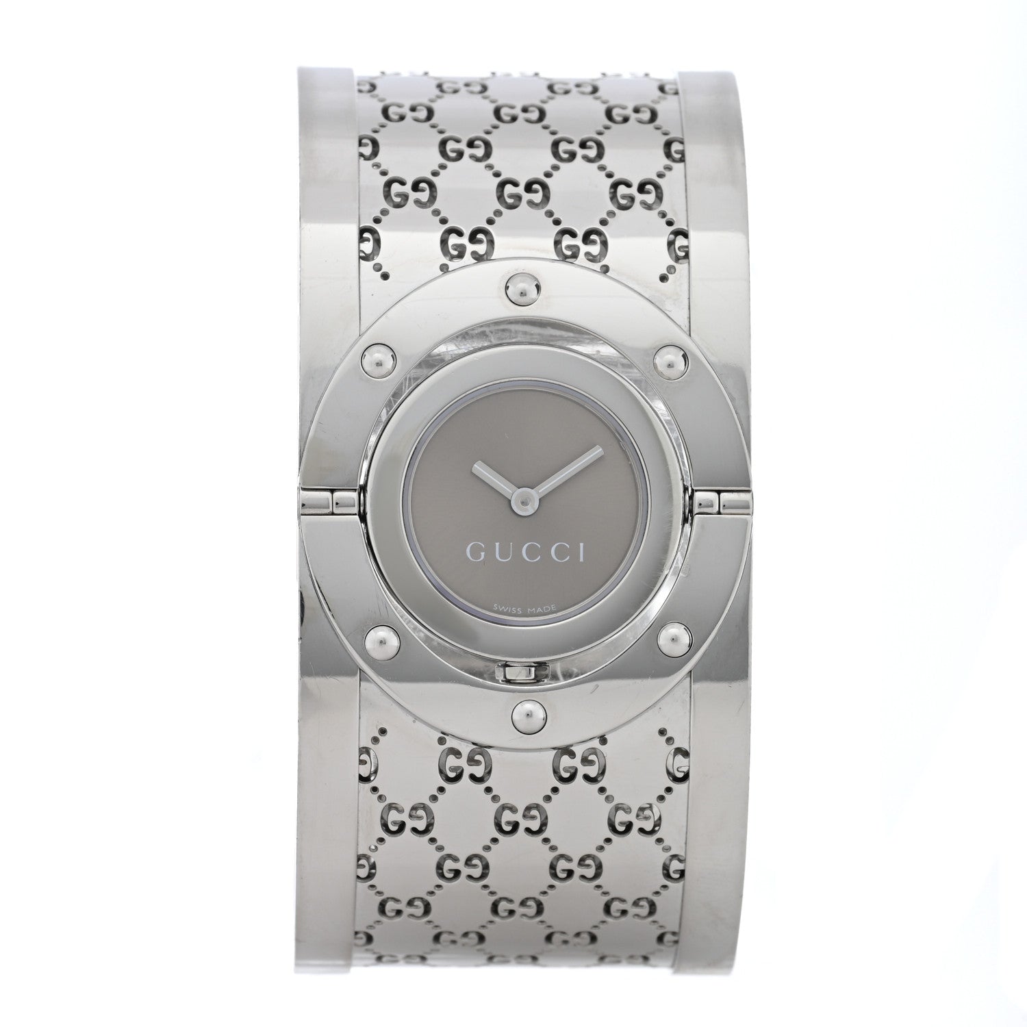Gucci Stainless Steel 33mm Twirl Quartz Watch Brown 1 of 5