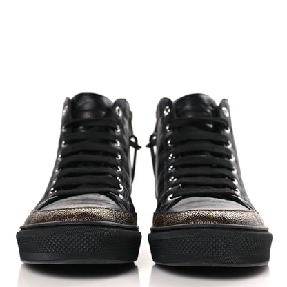 Louis Vuitton Calfskin Embossed Monogram Giant Stellar Sneaker Boots 37 Black 2 of 7