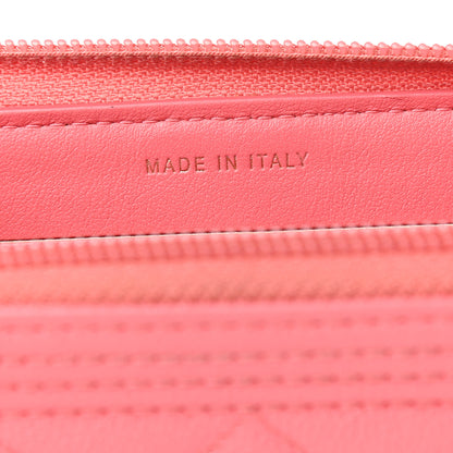 Chanel Caviar Quilted Small Boy Zip Around Wallet Pink 7 of 8