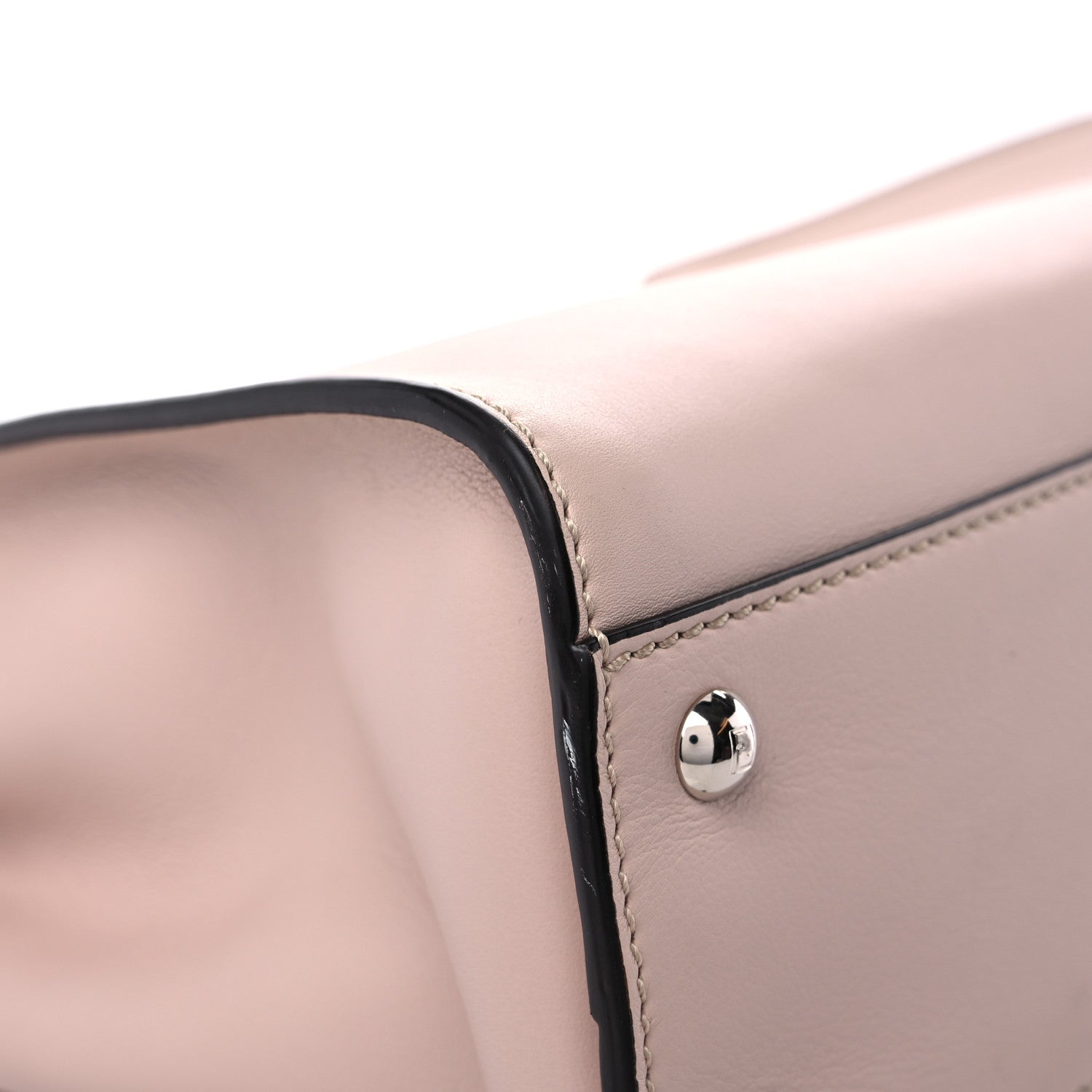 Fendi Vitello Seta Shiny Nappa Medium Peekaboo Iconic Satchel Soap Opale 8 of 19