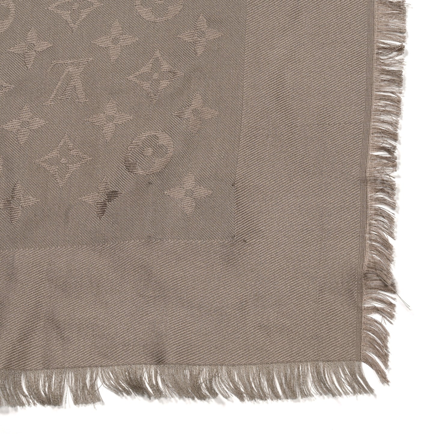Silk Wool Monogram Shawl Verone