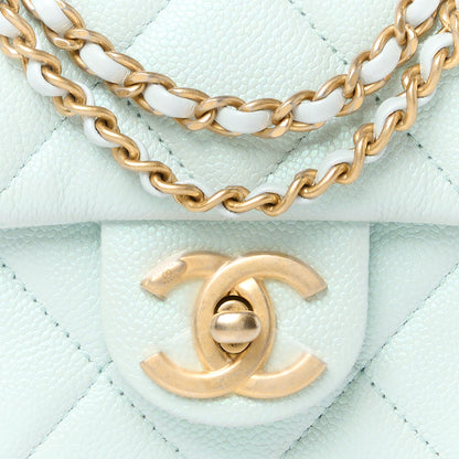 Chanel Iridescent Caviar Quilted Mini My Perfect Flap Light Green 9 of 11