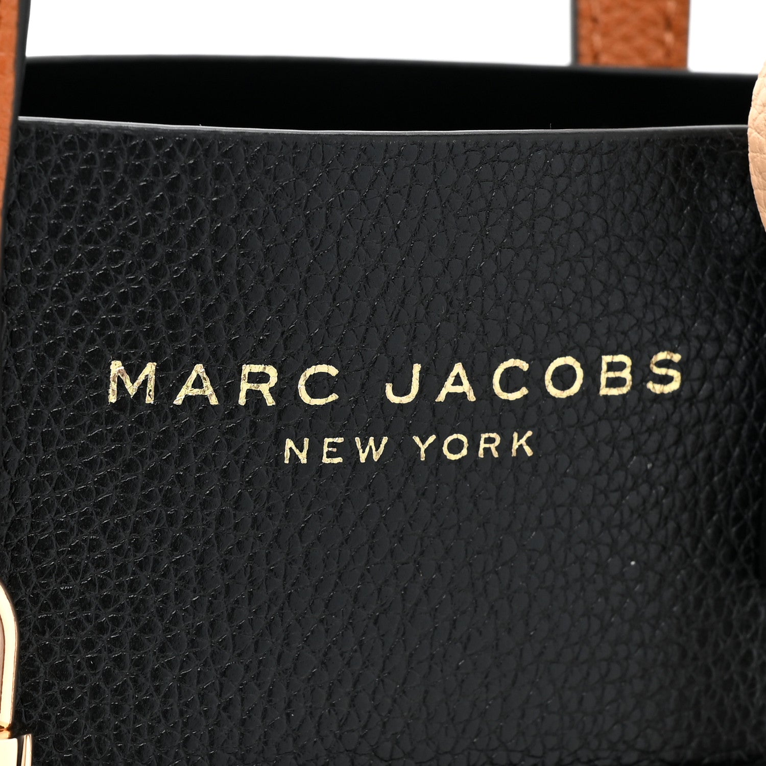 Marc Jacobs Calfskin Micro Grind Tote Bag Smoked Almond Multicolor