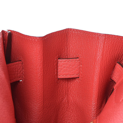 Hermes Taurillon Clemence Birkin 35 Rouge Pivoine 11 of 37