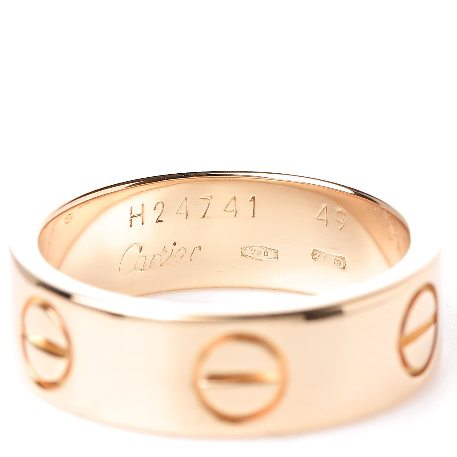 Cartier 18K Yellow Gold 5.5mm LOVE Ring 49 4.75 3 of 4